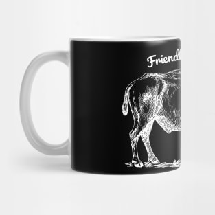 Friendly Manitoba Bison White Mug